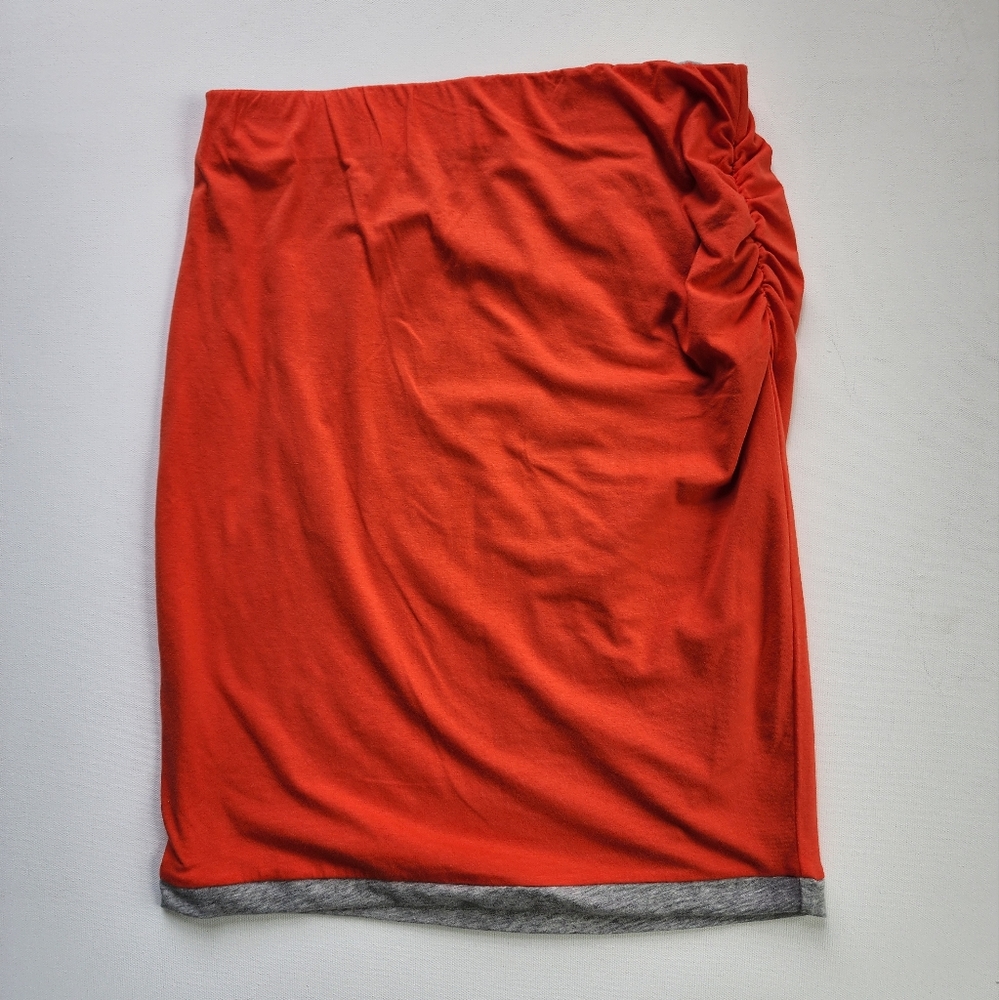 CAbi Reversible Orange Gray Tube Skirt Size M - Picture 3 of 6